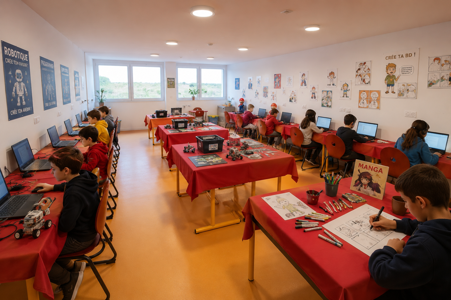 Salles BD, robotique et informatique